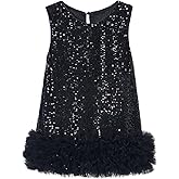 Tutu.kk Toddler Girls Sequin Dress A-Line Sparkly Sleeveless Wedding Gown Party Dresses for Girls