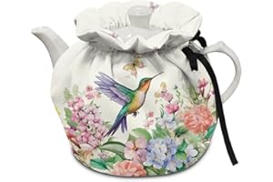 ZUXONGSY Hummingbird Tea Cozy for Teapot Insulated Floral Tea Pot Cozy for Keeping Warm Tea Cozies Tea Cosy for Teapot for Women Gifts
