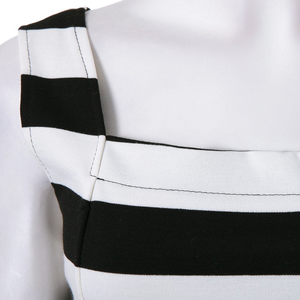 hannea stylish square neck striped suit for women