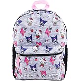 Hello Kitty My Melody, Kuromi, Allover Print Large 16 inches School Backpack