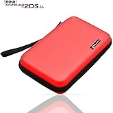 BEADY Carrying Case for Nintendo NEW 2DS XL、NEW 2DS LL、3DS、NEW 3DS、DSi、DSLite Storage case Console Storage case Red