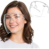Face Mask for Nail Drill, Clear Mask Full Face Protection, Anti-Fogging | Face Shield for Nail Art Tools Salon Studio, Anti-Spray/Exhaust Face Shields to Protect Eyes/Nose/Mouth for Technician