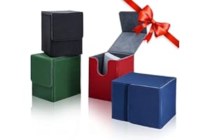 CLOVERCAT 4 Pack Card Deck Box, Holding Capacity 400 Pcs PVC Card Protective Sleeves Card Holder for Magic/Yugioh/TCG