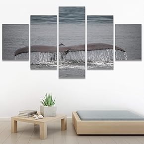 SIGNWIN 5 Panel Canvas Wall Art Colorful Fish...
