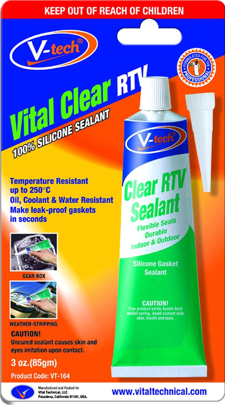 VTech Clear RTV Silicone Gasket Maker Sealant 250C 85gm Water Resistant
