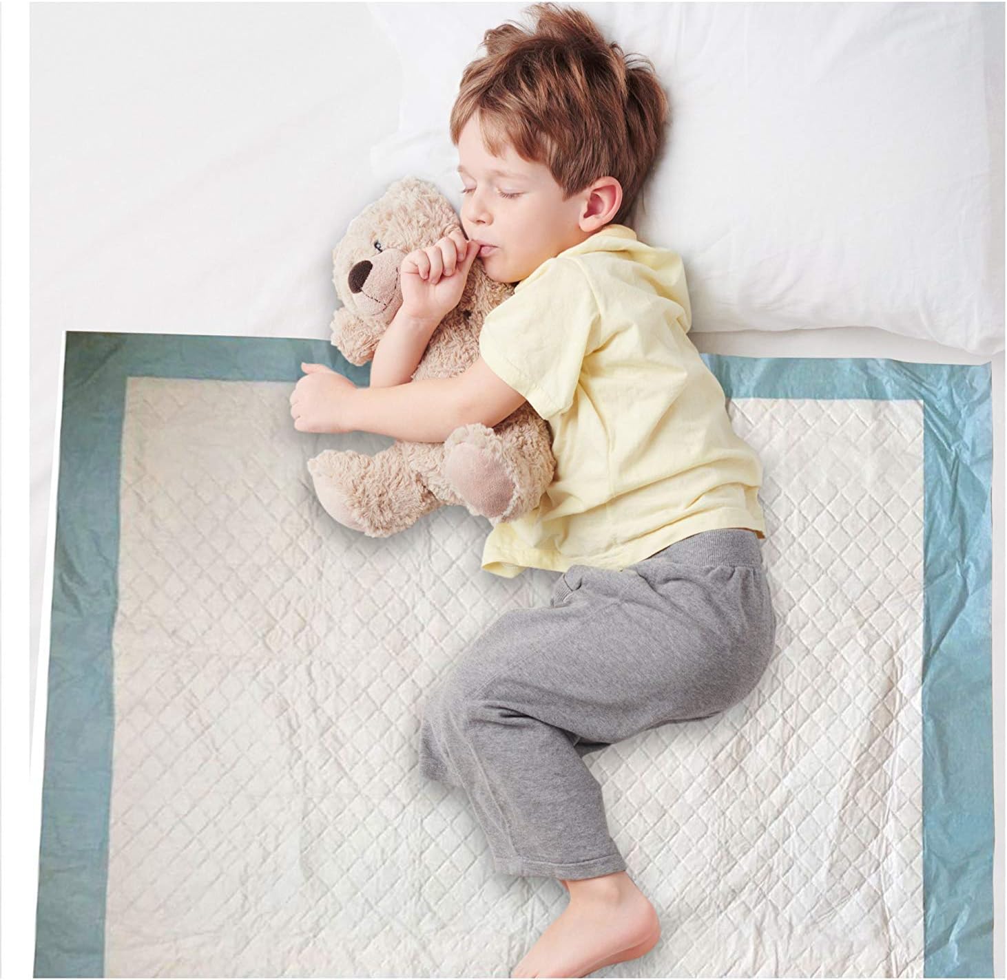 Medokare Disposable Incontinence Bed Pads - Hospital Grade 1500ml Super Absorbent Disposable Bed Mats for Bedwetting, UnderPad for Kids, Mattress Pad Protector with Adhesive (20 Pads w/Tags): Health & Personal Care