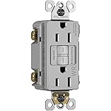 Legrand Radiant 1597TRWRGRYCCD4 15 Amp Outdoor GFCI Self Test Tamper Resistant Gray