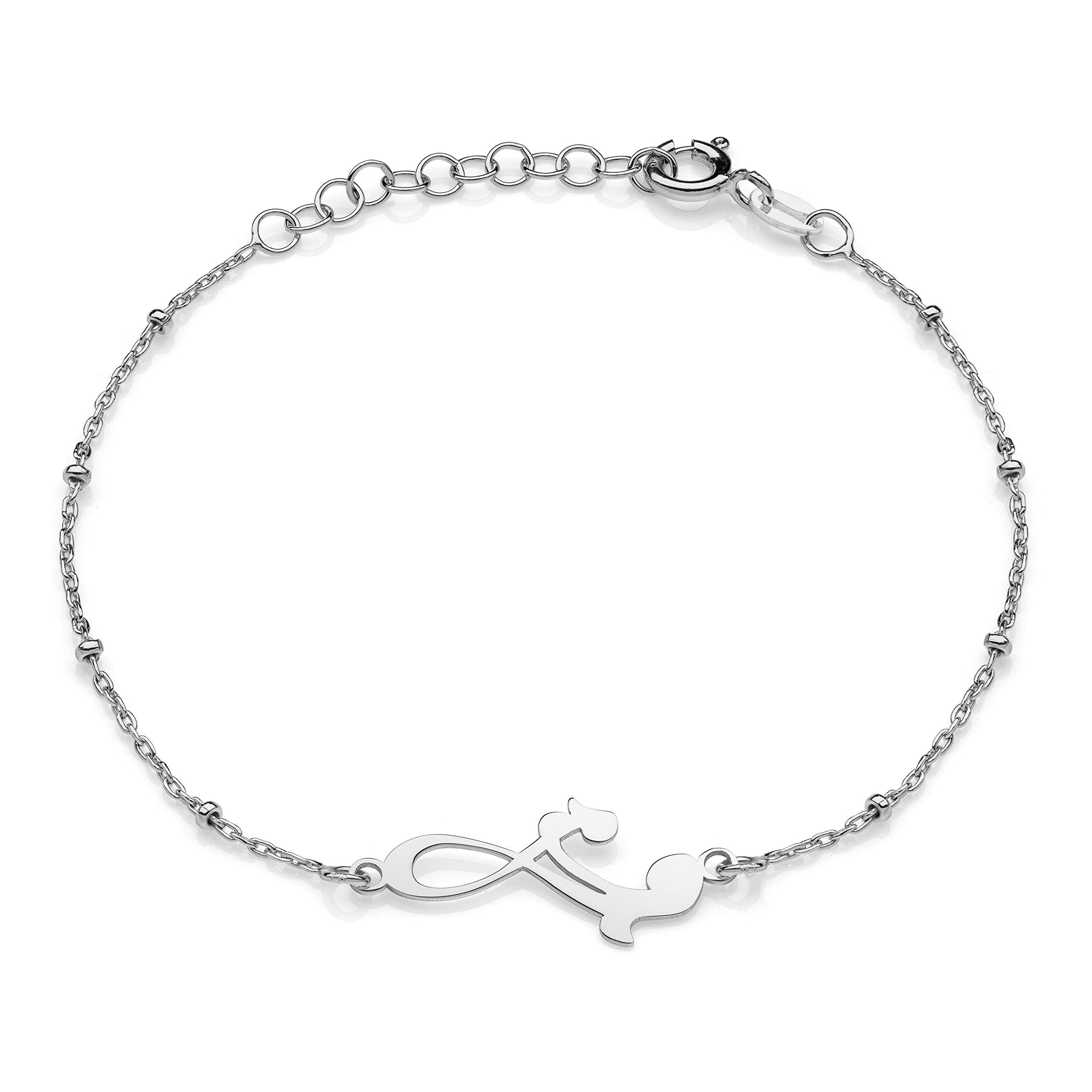 Aka Gioielli ® - Mother and Daughter Bracelet in Rhodium-plated 925 Silver, Infinity Symbol Bracelet of Love between Mother and Daughter