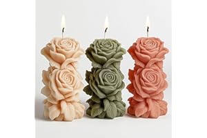 EVERELAM Succulent Flower Silicone Wave Spiral Candle Mold - Silicone Resin Casting Molds for Candle & Resin & Soap Craft Supplies