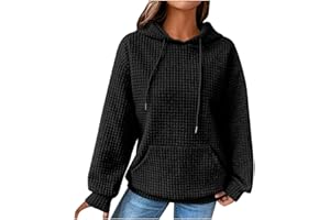 Bidobibo Waffle Knit Long Sleeve Shirt Women Hoodies Oversized Game Day Football Graphic Sweatshirts