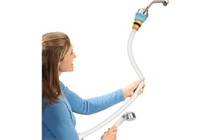 Zhongpu Reach Slip-On Tub Hose 6FT Flex Bathtub Faucet Sprayer Easy Cleaning Pets Hair No Installation Needed Fits Faucets Up