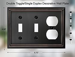 OKAWYC Double Toggle/Single Duplex Light Switch