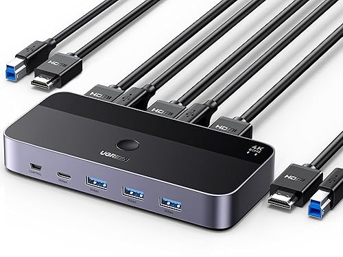 UGREEN USB KVM Switch HDMI with USB Type-C Ports USB Switch