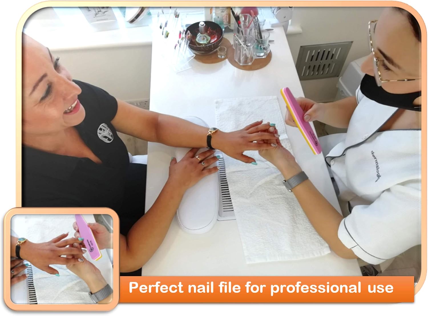 TradeProvider® Nail File 100/180 Grit (14 Pack), Acrylic Nail Files for Men and Women Coarse Nail Filer - Image 5