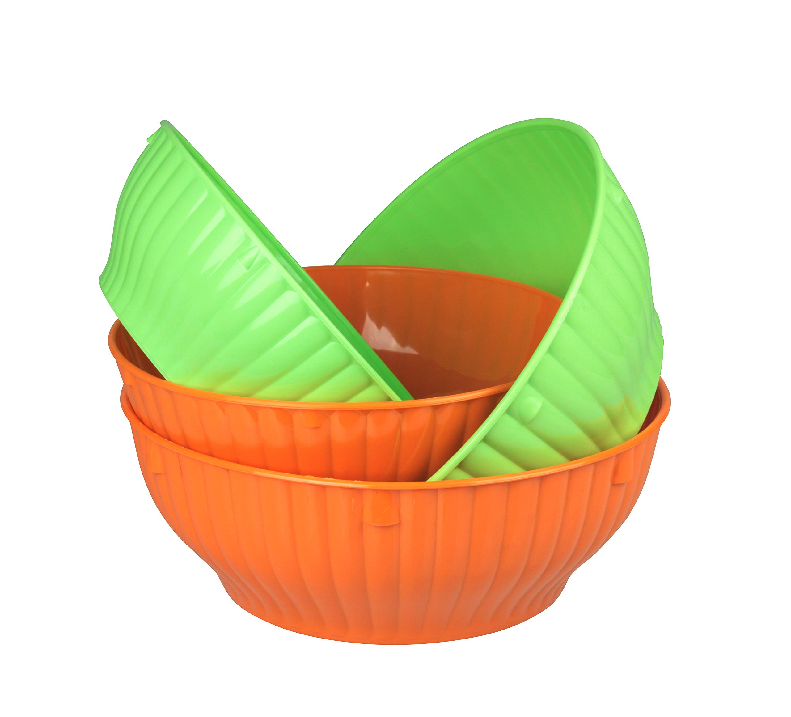 I.P.P.A. Set 4 Salad Bowls Made of Polypropylene. 4 diameters 20-22-24-26 cm. Suitable for Microwave and Dishwasher. 100% Made in Italy.