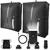 DrFlito 40L Travel Vacuum Bags with Pump – 2Pcs IP67 Waterproof Reusable Vacuum Compression Bags for Travel,Backpack & Suitcases,Home Storage, Vacuum Seal bags for Clothing travel (2PC + PUMP)