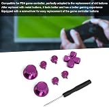 Zunate 7PCS Aluminum Alloy Button Set for PS4 Controller Thumbstick Analog Grip view 2