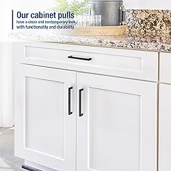 JOY DECOR 4 Pack Cabinet Handles, Black Cabinet