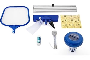 Bestway Flowclear Pool Accessories Set | Includes Pole, Skimmer Net, Vacuum Heads and More Above Ground Pool Accessories
