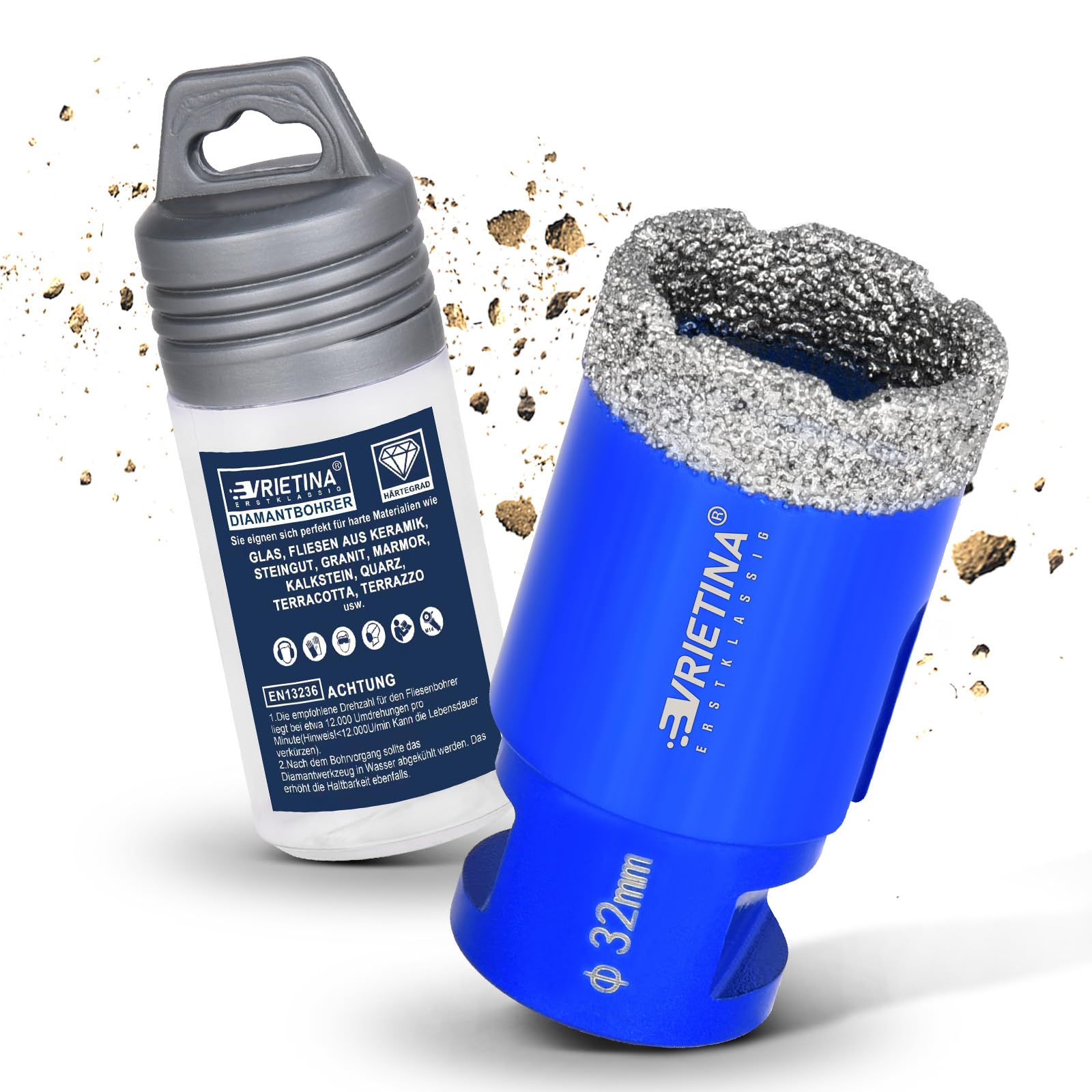 32 mm Diamond Tile Drill Bit M14 Diamond Drill Bit Glass Drill Wet / Dry Tile Drill Bit for Angle Grinder, Diamond Drill Hole Saw Hole Drill Bit for Ceramic Tiles Marble Granite Porcelain