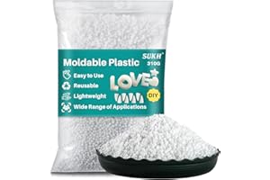 Sukh 10.9oz Moldable Plastic Pellets - Thermoplastic Beads Polymorph Plastic Meltable Plastic Reusable Thermal Beads for Craf