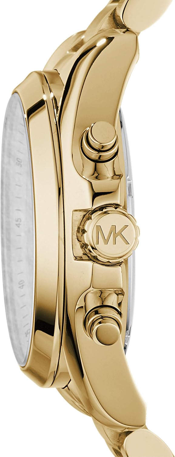 Michael Kors Women's Chronograph Quartz Watch with Stainless Steel Strap MK5605, Gold Tone and Cream, 43MM - Image 4