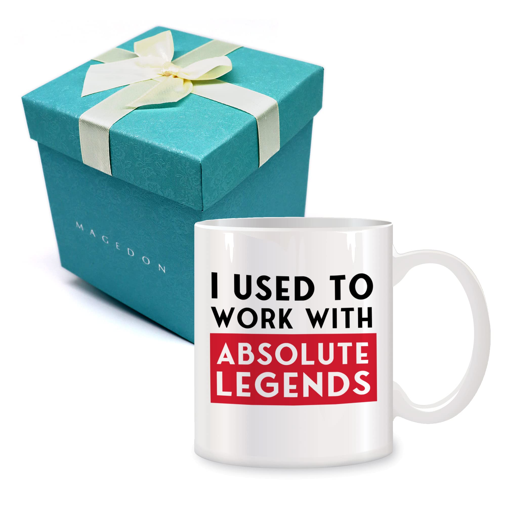 MAGEDON I Used to Work with Absolute Legends Mug, Funny Retirement Gift New Job for Work Boss or Colleague, Gifts for Colleague Leaving Co-Worker