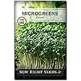 Sow Right Seeds - Cress Microgreen Seed for Growing - Instructions to Quickly Grow Delicious and Healthy Microgreens - Plant Indoors with no Special Equipment - Super Easy Superfood Sprouts