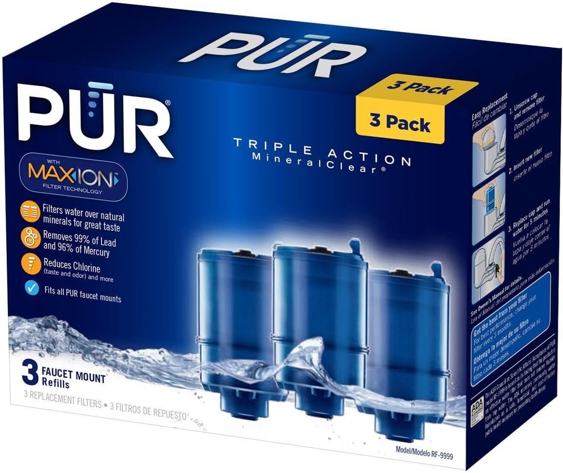 NIB! 3 PUR MineralClear Faucet Refill Replacement Water Filter RF-9999
