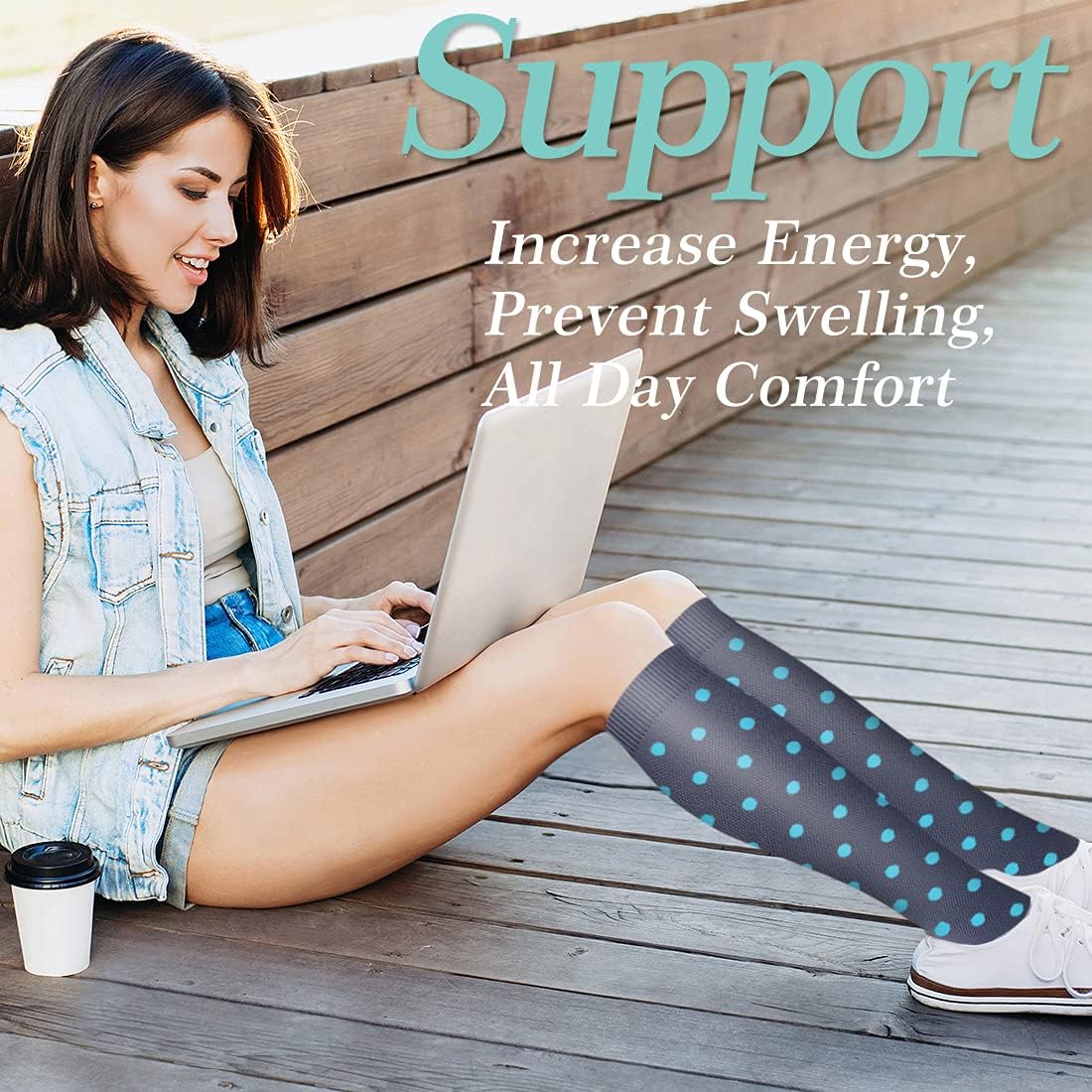 Copper Compression Socks Women & Men Circulation(6 pairs) - Best for Running, Nursing, Hiking, Recovery & Flight Socks : Clothing