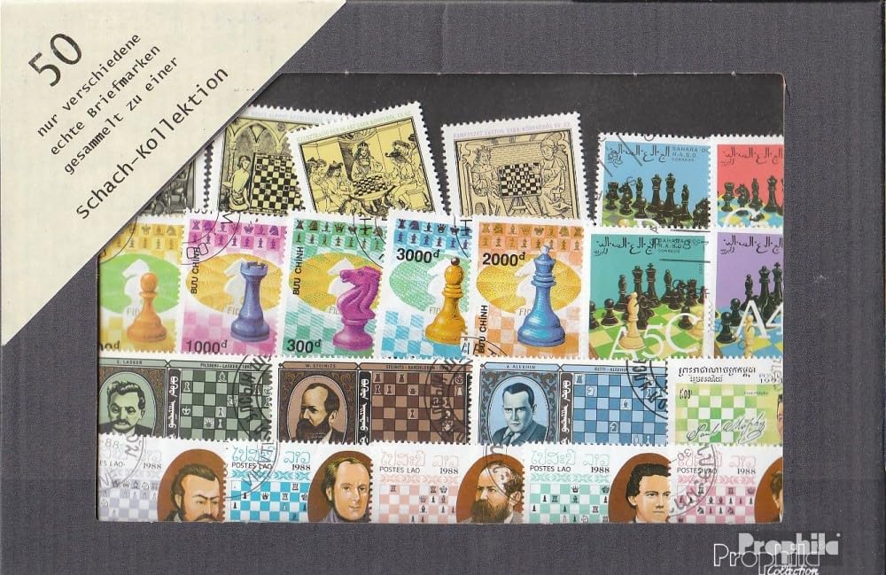 Prophila Collection Motives 50 various Chess stamps (Stamps for collectors) chess