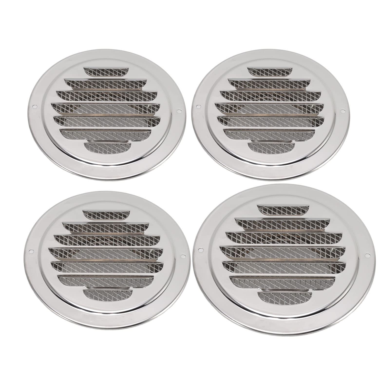 Ventilation Duct Cover, 304 Stainless Steel Air Ventilation Cover Round Exhaust Duct Grill Cap for Kitchen Bedroom Bathroom Office Ventilation Systems(100mm / 3.9in)
