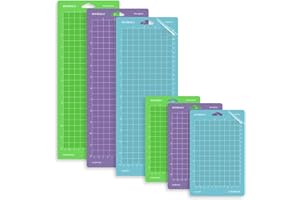 DOOHALO Cutting Mat for Cricut Joy Machine 3 Pack Replacement Adhesive Cut Mats for Cricut Joy (Green Purple Blue (Total 3 Small+3 Big Mats), 4.5"X12"+4.5"X6.5"-VarietyGrip)