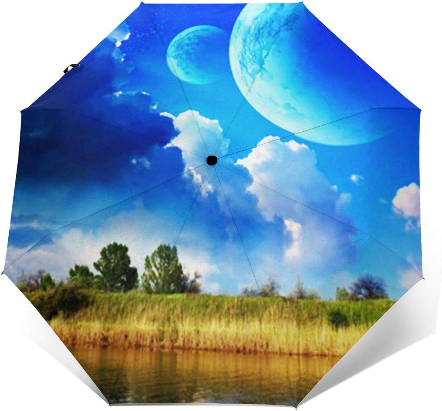 Windproof Travel Folding Umbrella Automatic Universe High, Large