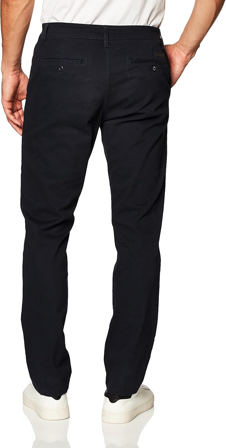 Southpole Men's Flex Stretch Basic Long Chino Pants: Clothing