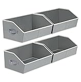 Homsorout Trapezoid Storage Baskets for Shelves