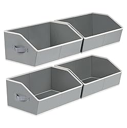Homsorout Trapezoid Storage Baskets for Shelves