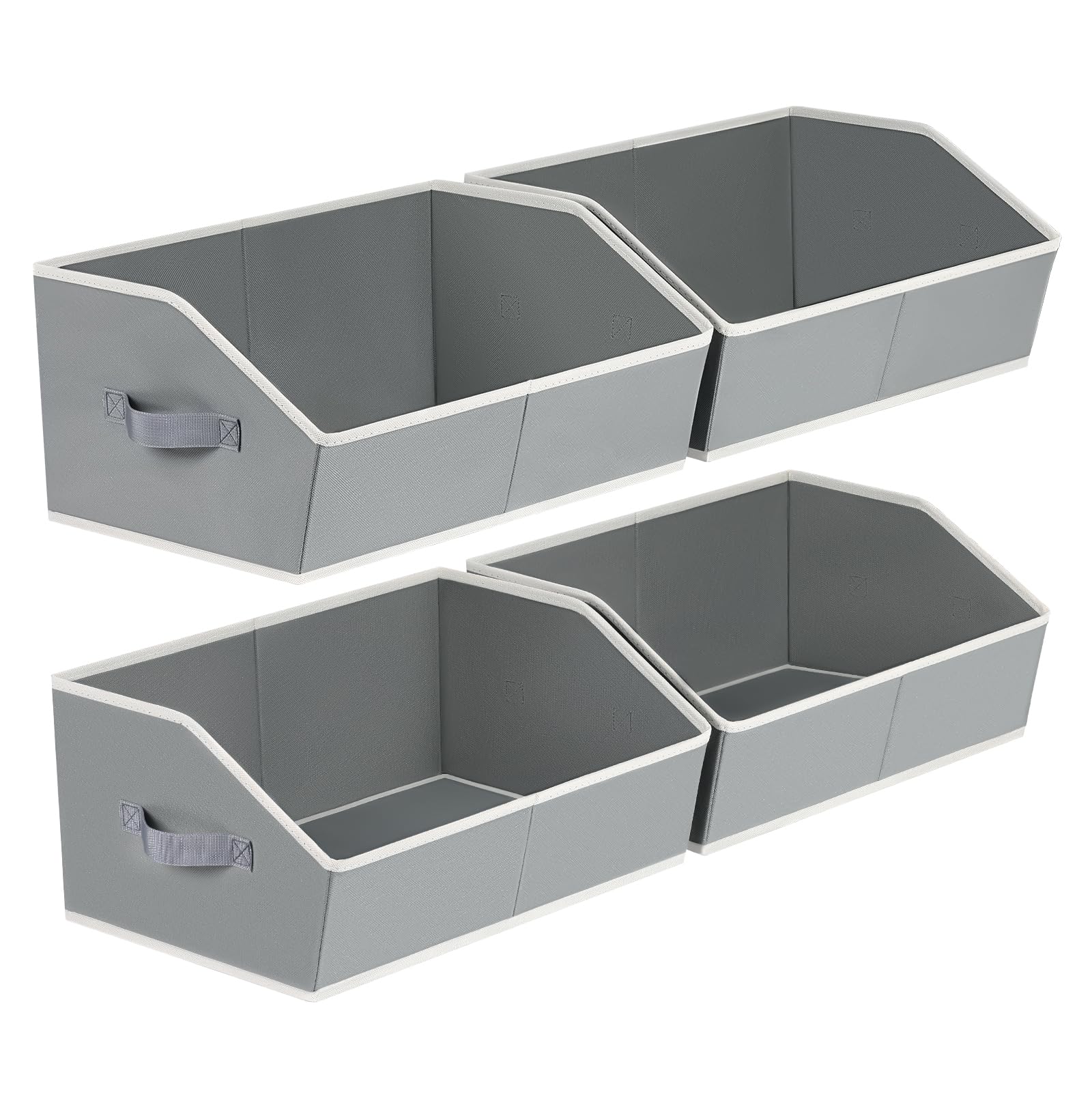 Homsorout Trapezoid Storage Baskets for Shelves