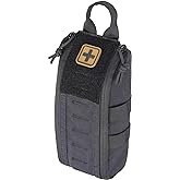 LIVANS Molle First Aid IFAK Pouch, Medical Bag Molle Medical Pouch Tactical Medical EMT Kit Empty Molle Med Kit Quick Release Handle Small Portable Everyday Carry Survival Bag with Cross Patch