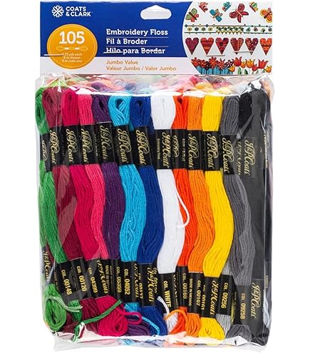 Amazon.com: J. & P. Coats Embroidery Floss Value Pack - 105 Skeins
