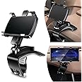 Irinidig 1 PC Car Rearview Mirror Mobile Phone Holder, Silicone Snap-on Four-Petal Dashboard Navigation Support Bracket, Multi-Functional Auxiliary Travel Accessory, Suitable for Most Cars (Black)