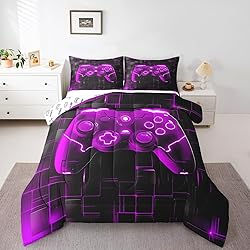 Manfei Teens Gaming Comforter Set Queen