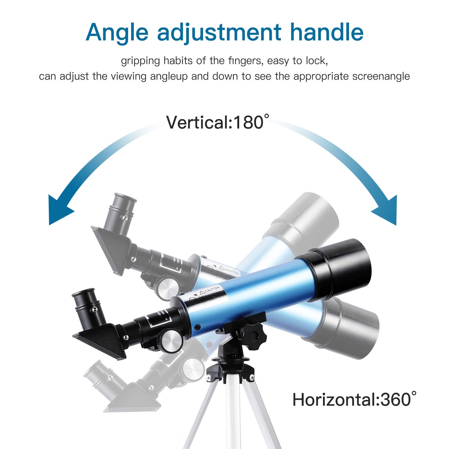 Telescope for Kids, Merkmak Educational Toy for Beginners Science Plastic Tools with Tripod and 3 Magnification Eyepieces 360/50mm Spotting Scope