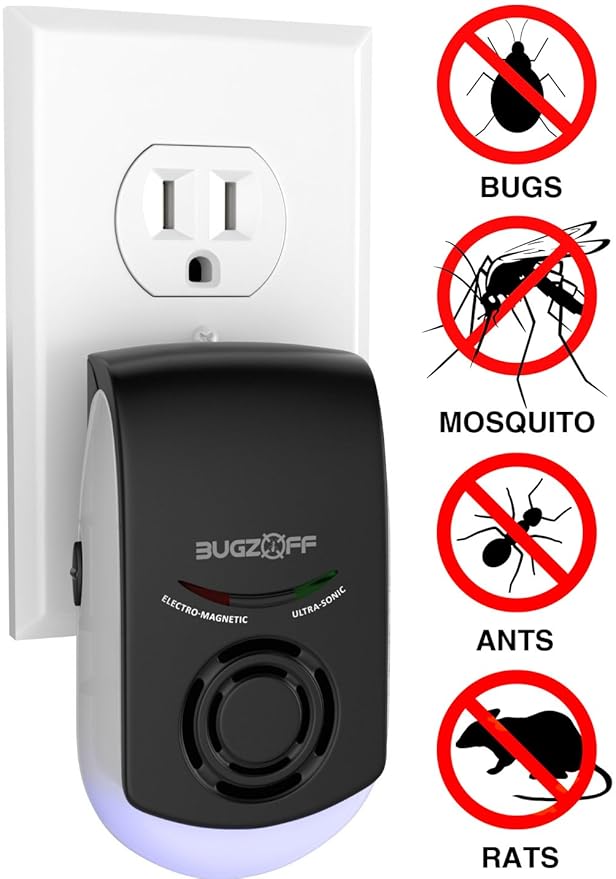 BugzOff® Ultrasonic Electric Pest Control Repeller [FREE Nightlight