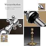Wasserrhythm Victorian Basin Taps Pair Waterfall Twin Chrome Brass view 6