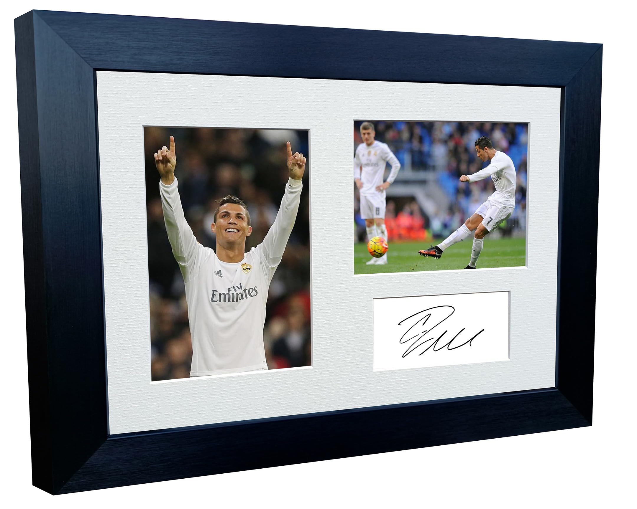 Kitbags & Lockers 12x8 A4 Cristiano Ronaldo Real Madrid Autographed Autograph Signed Signature Photograph Photo Picture Frame Football Soccer Poster Gift