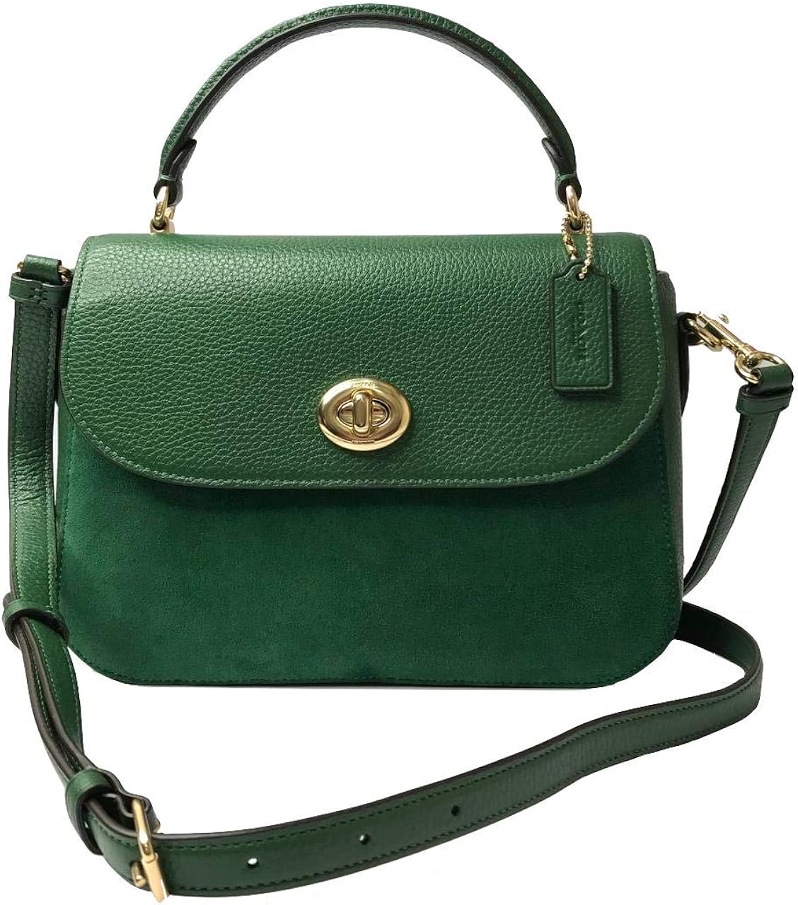 COACH Marlie Top Handle Leather Crossbody Satchel in