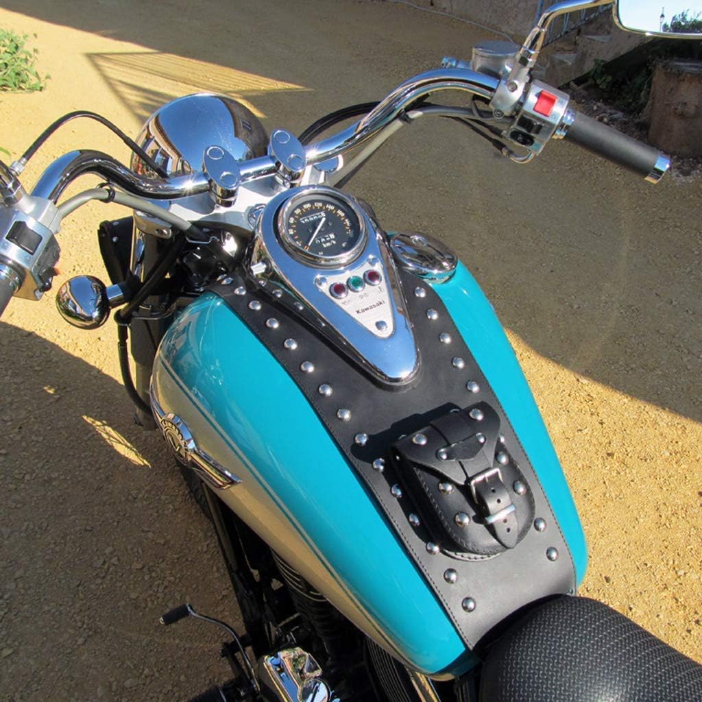 Kawasaki VN800 CLASSIC VULCAN MODEL LEATHER TANK CHAP BIB WITH POUCH