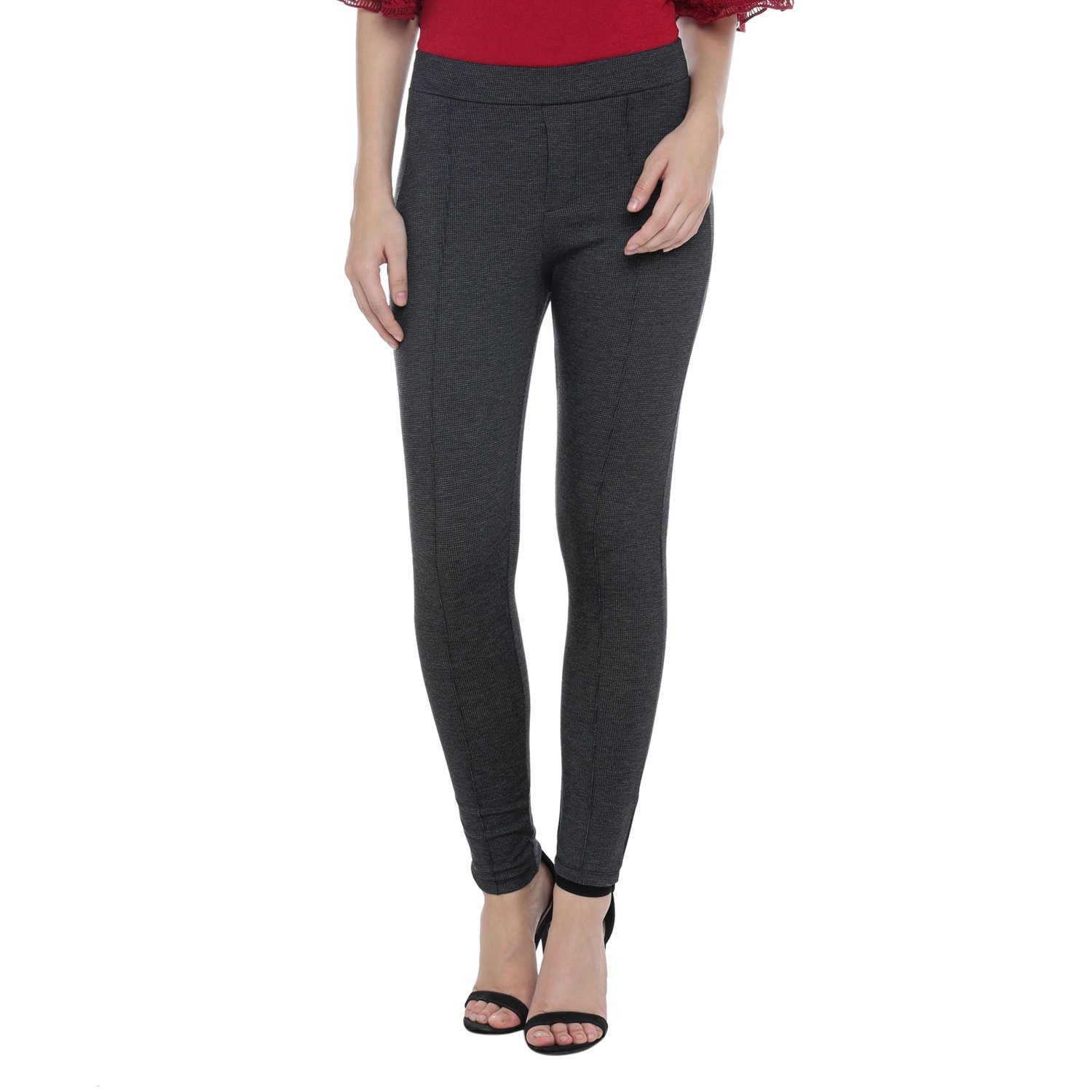 annabelle by pantaloons womens self design tregging