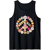 Peace Sign Love 60 s 70 s Shirts 70s Outfits for Women Tank Top